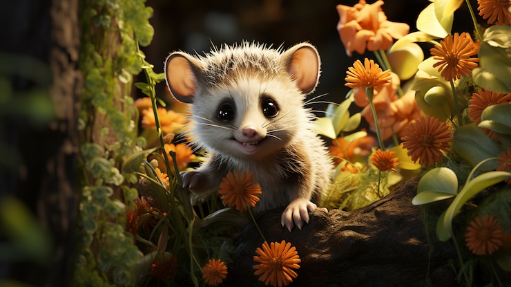 Foto grátis o possum é bonito na natureza.
