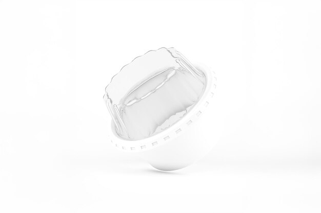 Objeto de plástico branco isolado em fundo branco
