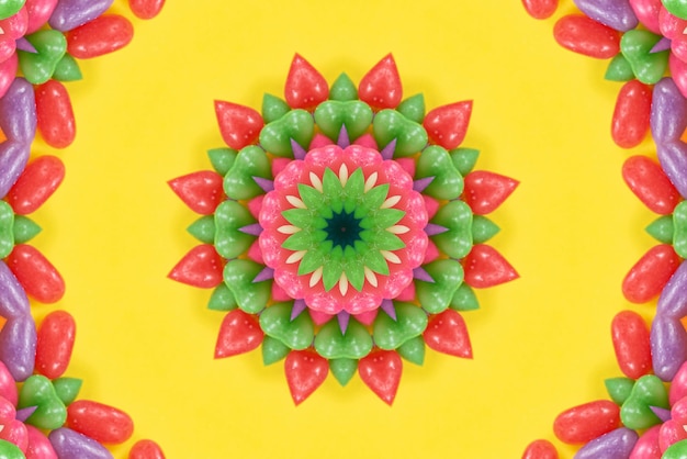 Foto grátis obra de mandala colorida de fundo