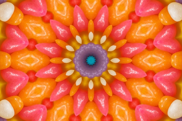 Foto grátis obra de mandala colorida de fundo