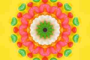 Foto grátis obra de mandala colorida de fundo