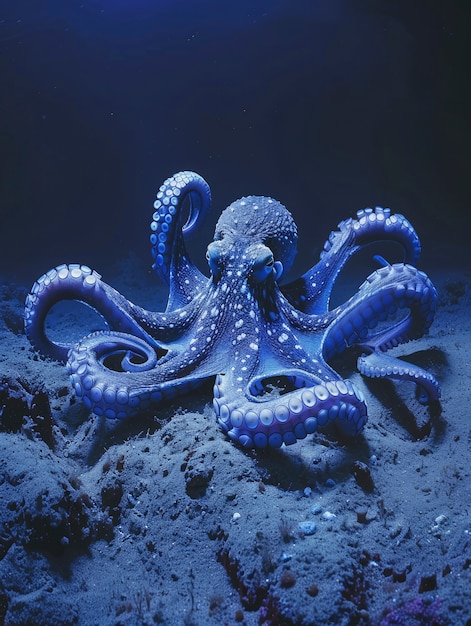 Foto grátis octopus seen in its underwater natural habitat