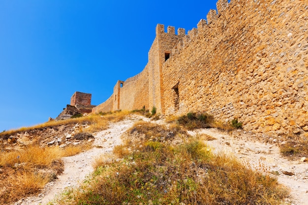 Old fortress wall in Albarracin