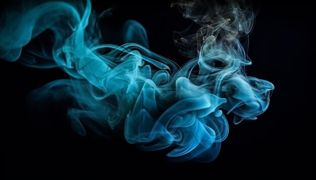 Onda de fumaça transparente levita em fantasia abstrata gerada por IA