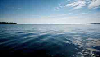 Foto grátis ondas tranquilas ondulam na superfície reflexiva da água gerada por ia