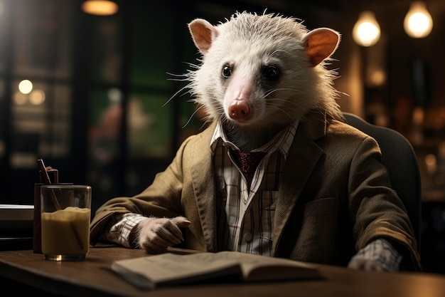 Foto grátis opossum de estilo fantasia