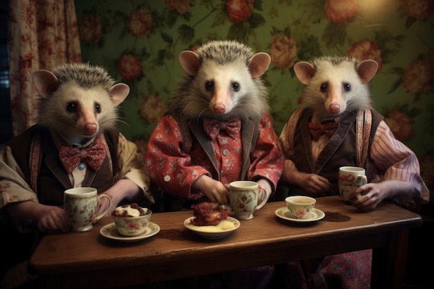 Foto grátis opossum de estilo fantasia