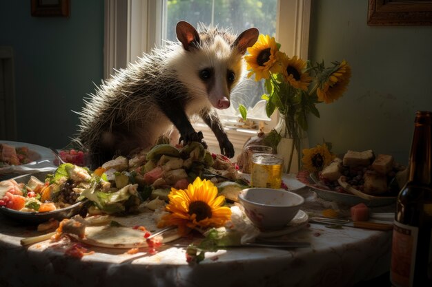 Opossum de estilo fantasia