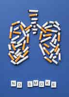 Foto grátis organização de elementos do dia sem tabaco