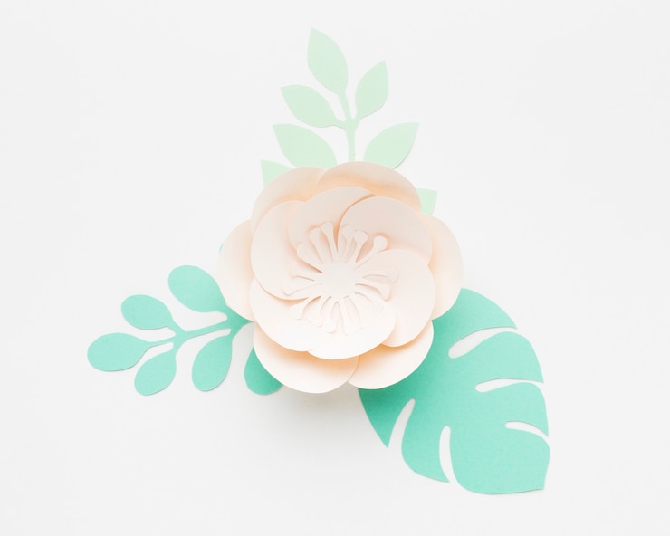 Foto grátis ornamento de papel floral elegante