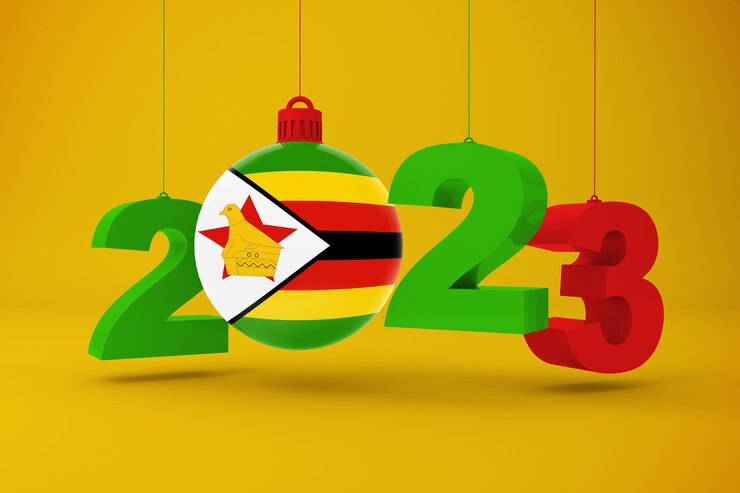 Foto grátis ornamento do ano de 2023 e do zimbábue