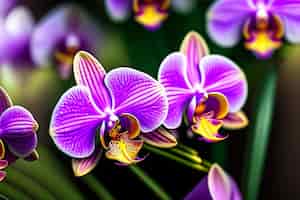 Foto grátis orquídeas roxas são um símbolo de amor e felicidade.