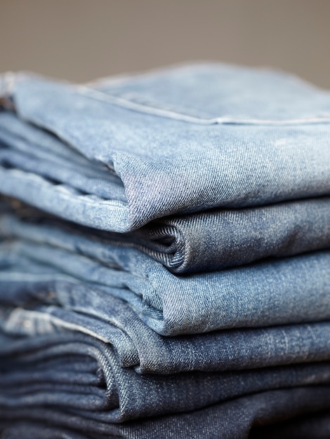 Foto grátis os detalhes de tecido jeans azul