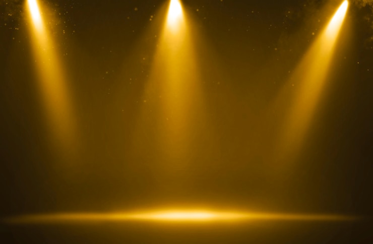 Foto grátis os spotlights iluminam o palco vazio.