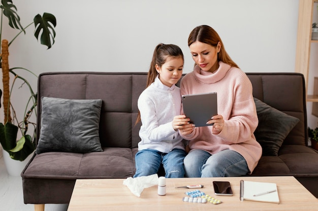 Pacientes com injeção média no sofá