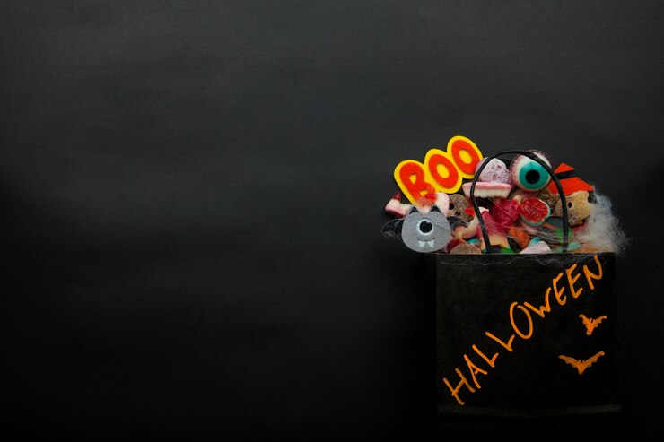 Foto grátis pacote de halloween com decorações de festa