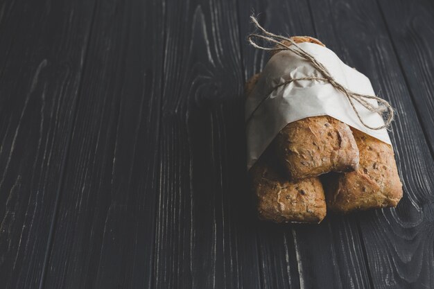 Pacote de pãezinhos frescos