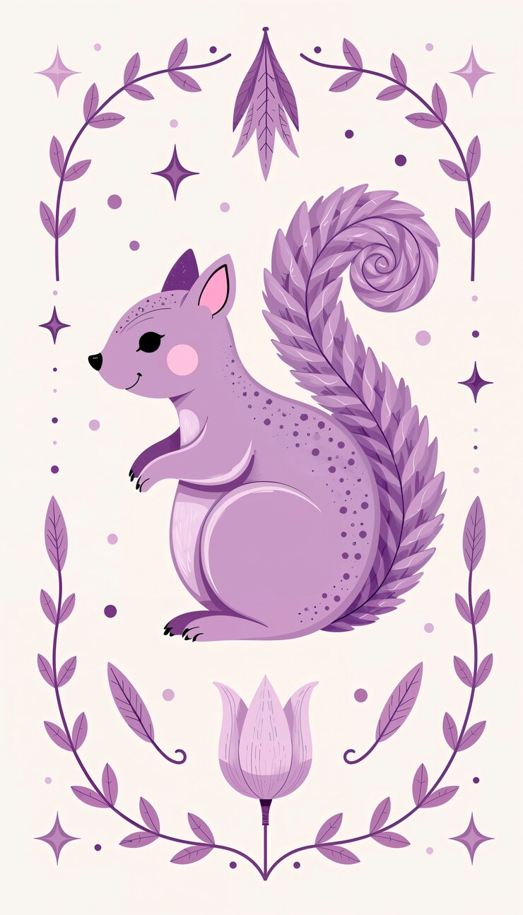 Padrão de animal de estilo folclórico