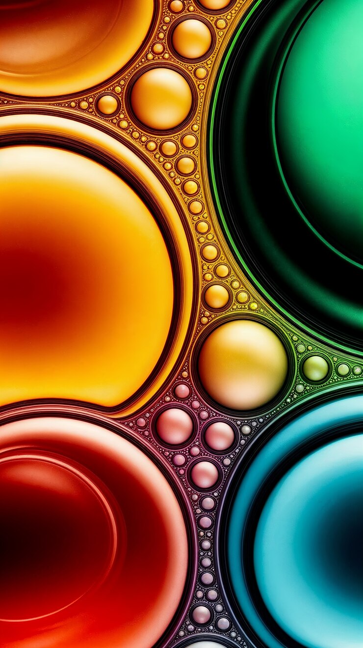 Foto grátis padrão de bolhas abstratas coloridas