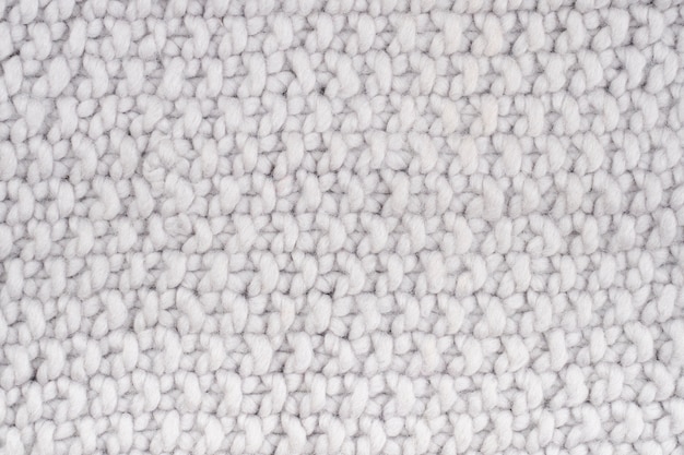 Padrão de crochê de lã branca simples