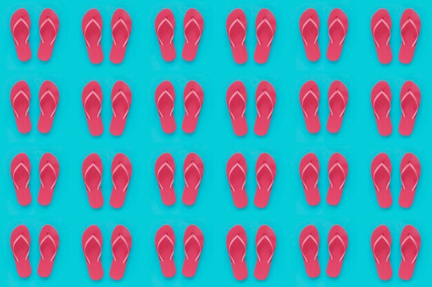 Padrão de flip flop vermelho para o verão