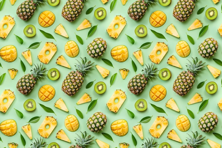 Foto grátis padrão de frutas exóticas