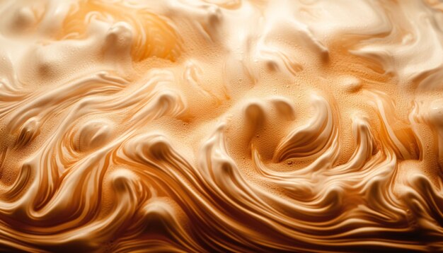 Padrão de onda suave de elegância de chocolate líquido gerado por IA