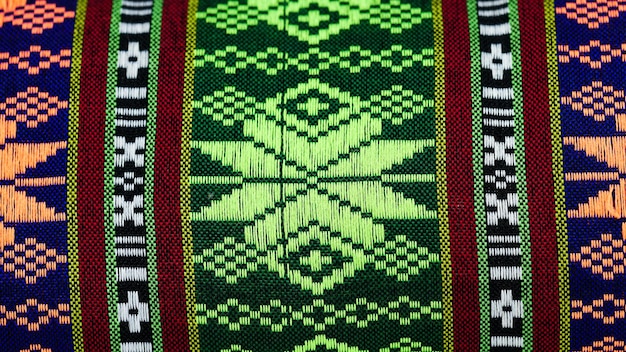 Padrão de tecido tailandêsum estilo de padrão de bordado de textura local na tailândia