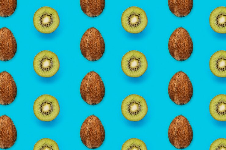 Foto grátis padrão de verão com kiwis