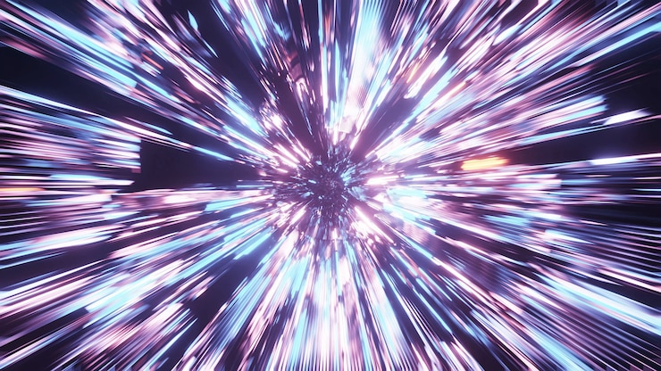 Foto grátis padrão starburst abstrato bonito vívido para o fundo com cores azul, roxo e rosa