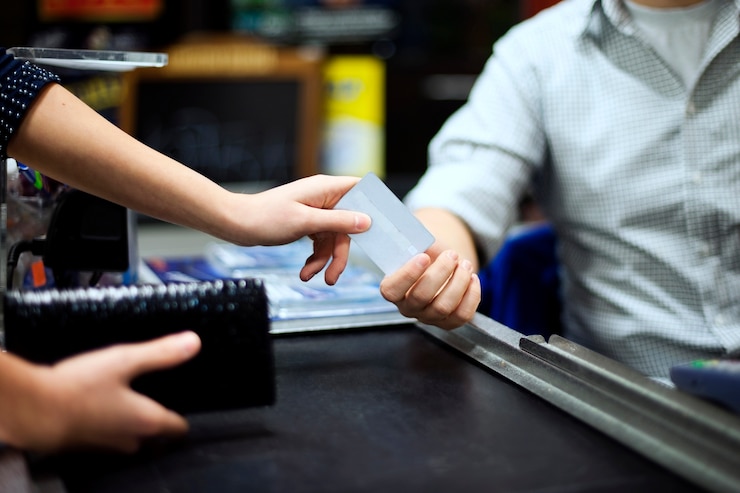 Foto grátis pagamento de compras com cartão de crédito