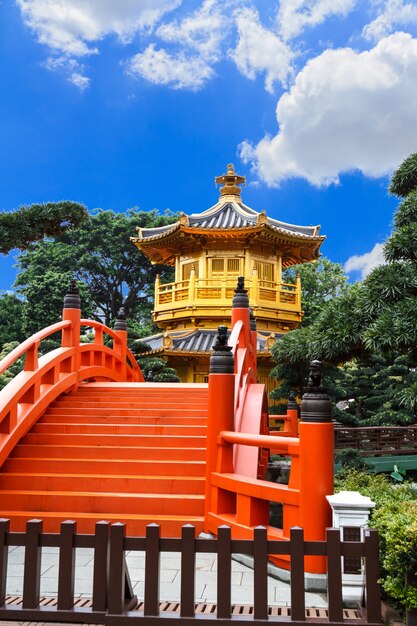 Pagoda dourada no Nan Lian Garden