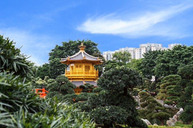 Pagoda dourada no Nan Lian Garden