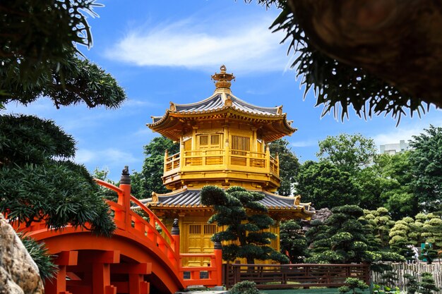 Pagoda dourada no Nan Lian Garden