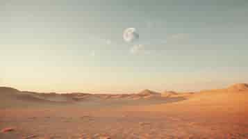 Foto grátis paisagem abstrata com vista fotorrealista da lua