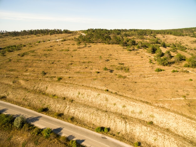 Paisagem aérea na criméia