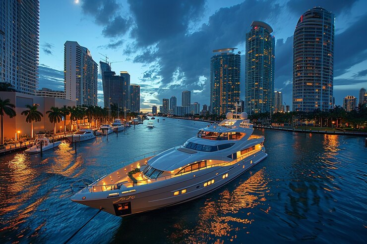Foto grátis paisagem da baía de miami