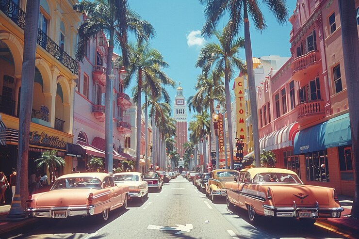 Foto grátis paisagem da baía de miami