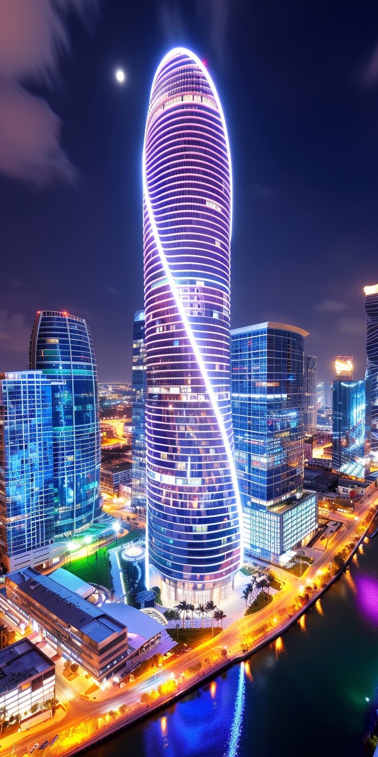 Foto grátis paisagem da baía de miami