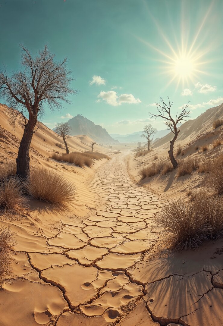 Foto grátis paisagem de desastres naturais