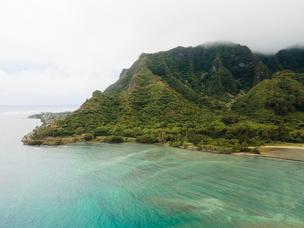 Paisagem deslumbrante do Havaí com o mar