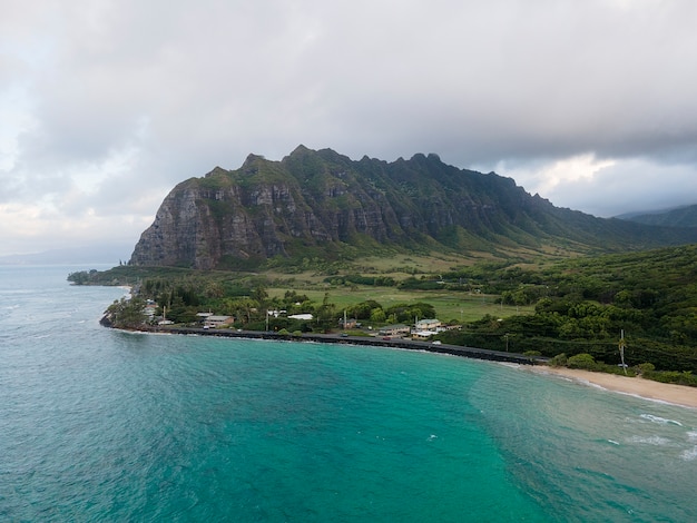 Paisagem deslumbrante do havaí com oceano