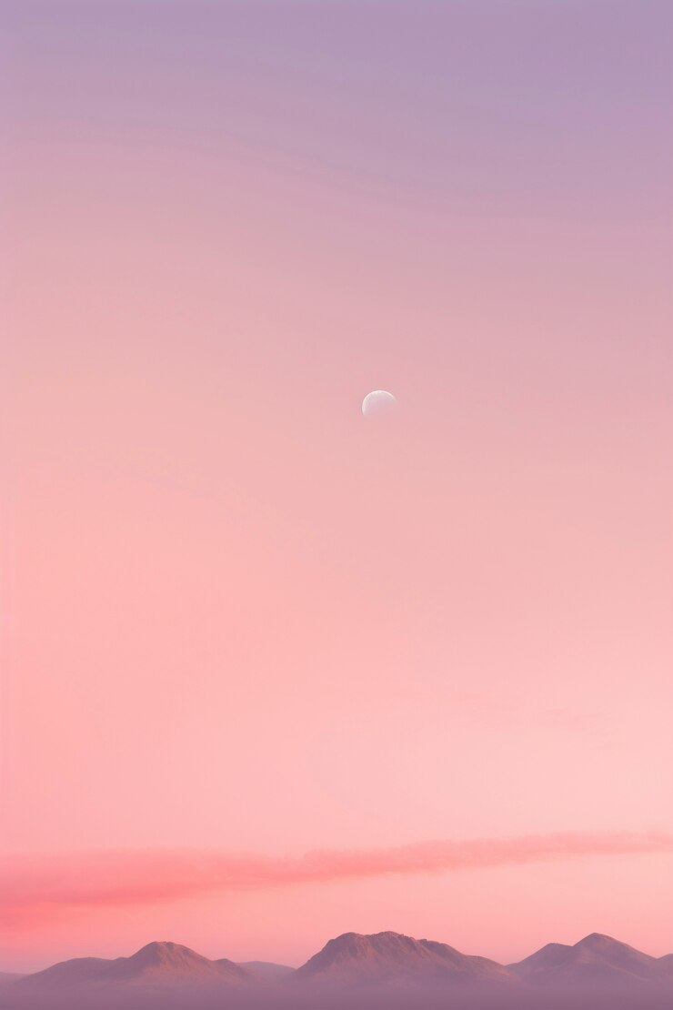Paisagem do céu em estilo de arte digital com lua