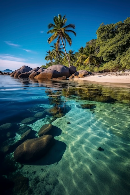 Paisagem exótica da ilha