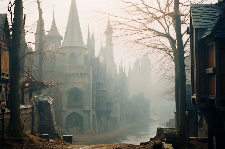 Foto grátis paisagem impressionante de videogames de fantasia