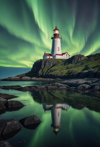 Foto grátis paisagem marinha com farol