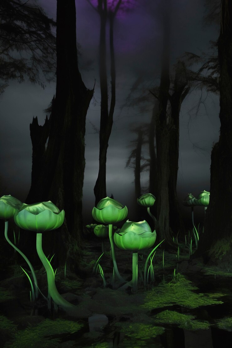 Foto grátis paisagem marinha com natureza bioluminescente