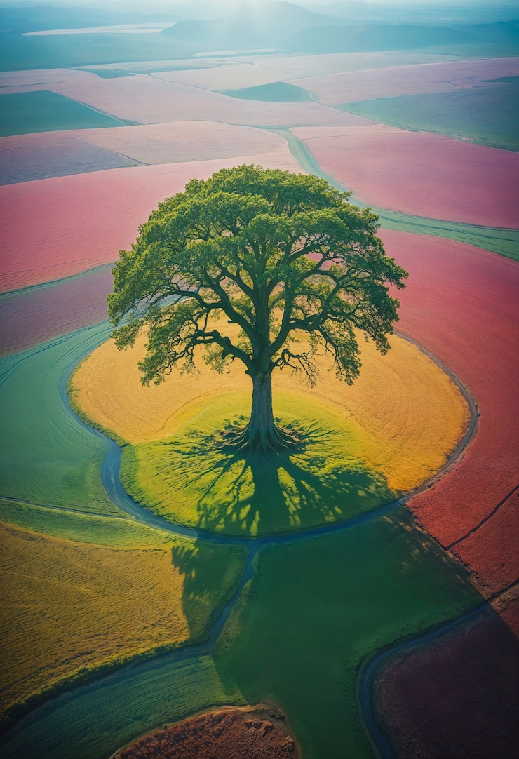 Foto grátis paisagem minimalista de cima