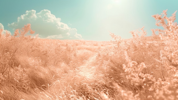 Foto grátis paisagem natural com estética de sonho e tons de cor do ano