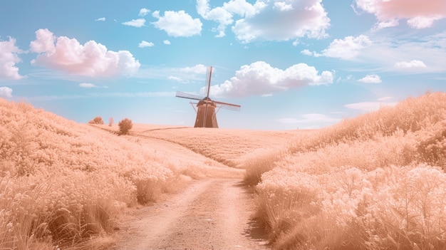 Foto grátis paisagem natural com estética de sonho e tons de cor do ano